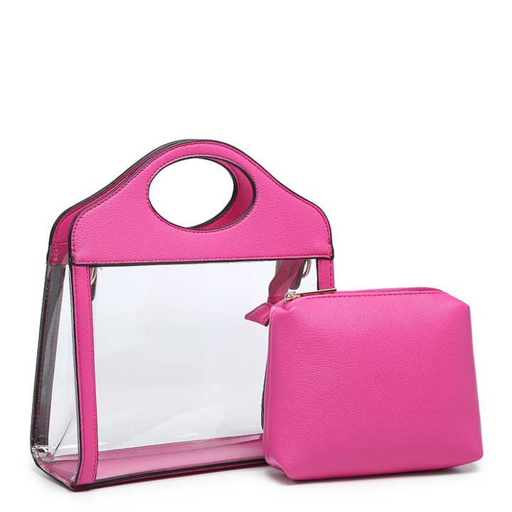 Ellas Trading – wholesale Crossbody bag – Women's – Trendy Transparent Crossbody Tote Bag Cutout Handle8