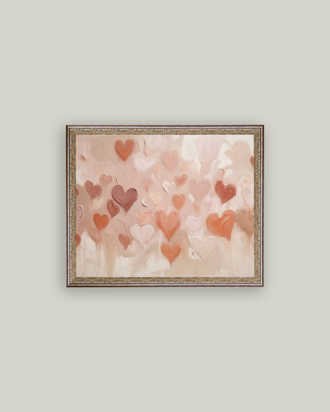 Petal Lane Home - Wholesale Art Print - Texture Hearts Framed Antique Art2