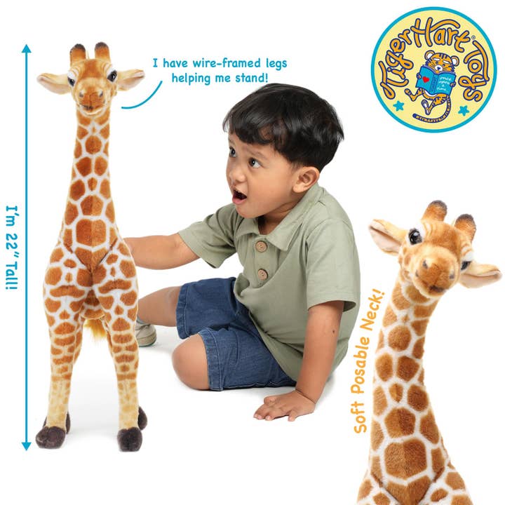 VIAHART Toy Co. - Vente Peluche – enfant et bébé - Jocelyn la girafe | Peluche doudou de 56 cm2