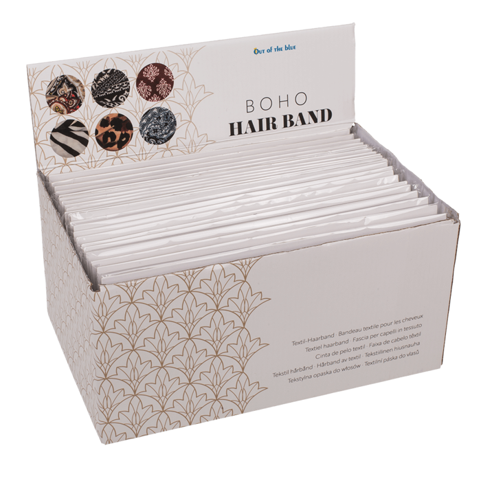 Out of the blue KG - Vendita all'ingrosso Fascia per capelli - Donna - Fascia per capelli tessile BOHO classica2