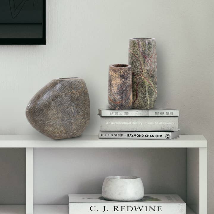 Howard Elliott on Faire – Engroshandel Vase – Juniper Moss Grøn Marmor Vase, Kort