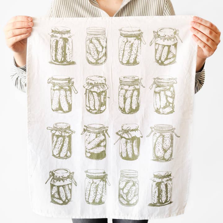 Highland Ridge | Handmade Home Decor - Wholesale Tea Towel - Pickle Tea Towel