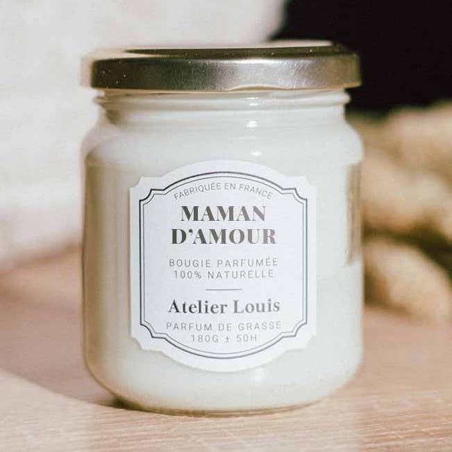 Atelier Louis - Vente Bougie en bocal - Bougie Parfumée Maman D'amour ♥︎0