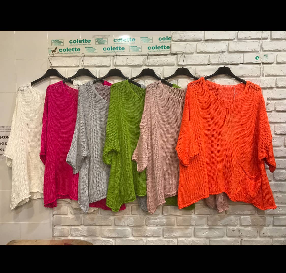 la maison des fibres naturelles - Wholesale Pullover-trui - Dames - Oversized katoenen trui met zakken 1520 100% katoen18