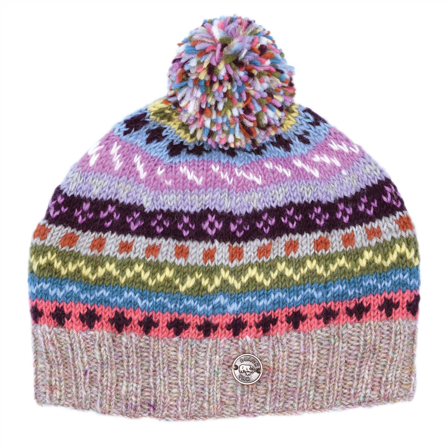 Black Yak Ltd - Wholesale Beanie - Unisex - Fair Isle Bobble Hat - Pure Wool - Knitted - Fair Trade5