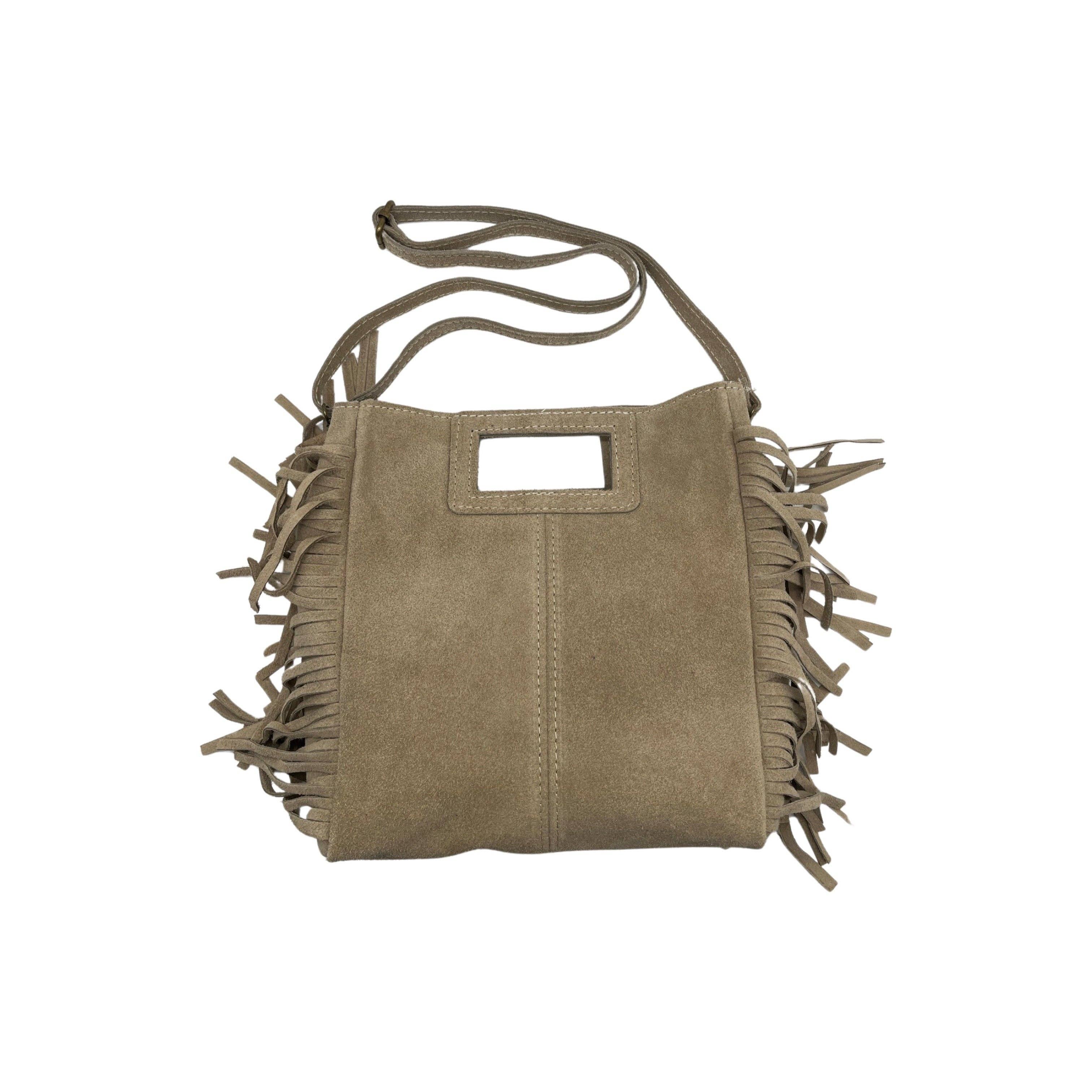Louisa lee - Wholesale Top Handle Bag - Women's - SUEDE LEATHER HANDBAG MARION TAUPE2
