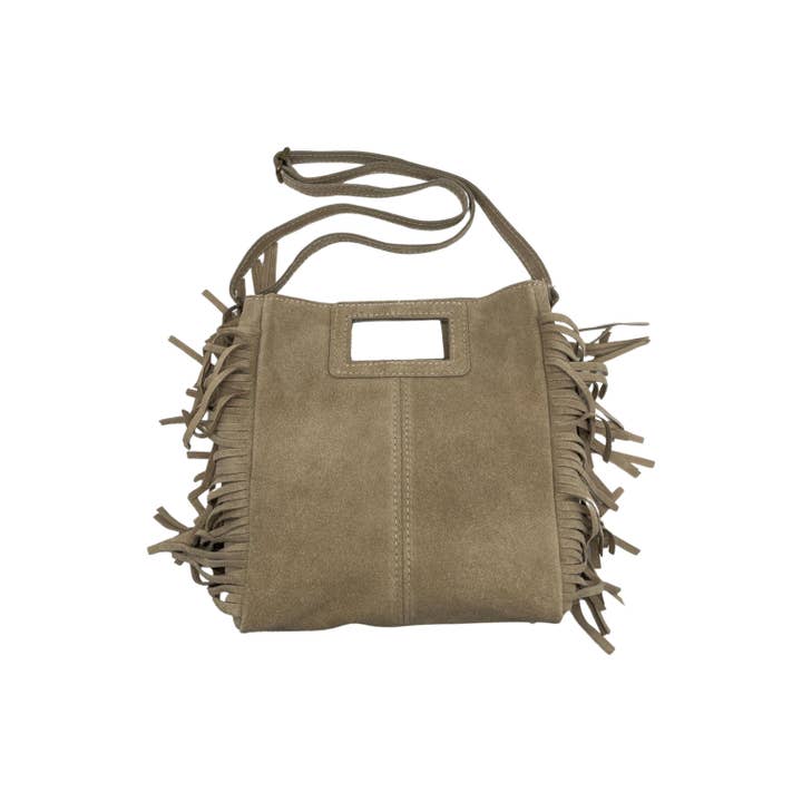 Louisa lee - Wholesale Top Handle Bag - Women's - SUEDE LEATHER HANDBAG MARION TAUPE2