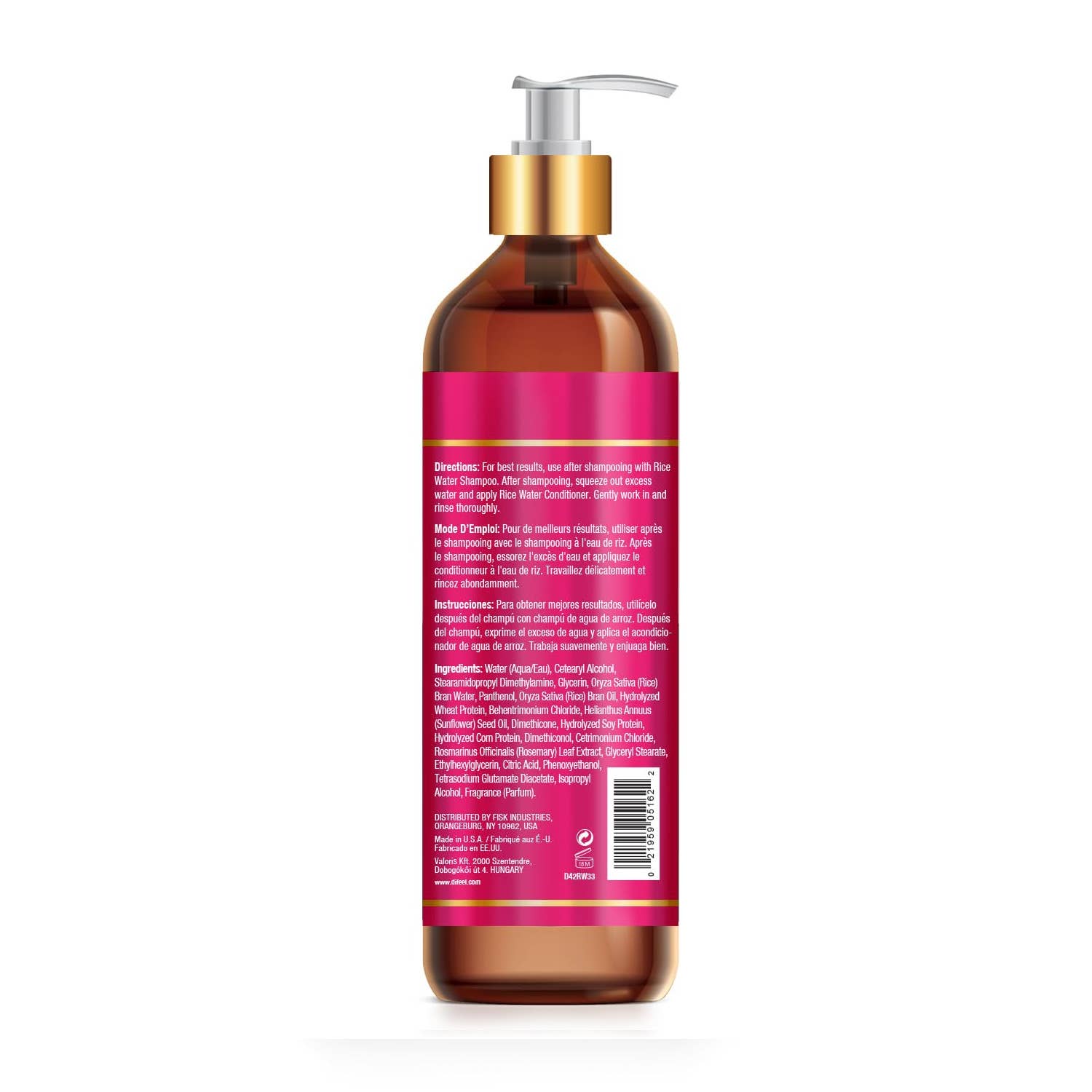 KT Supply - Wholesale Hair Conditioner - Difeel Rice Water Hair Conditioner,33 oz1