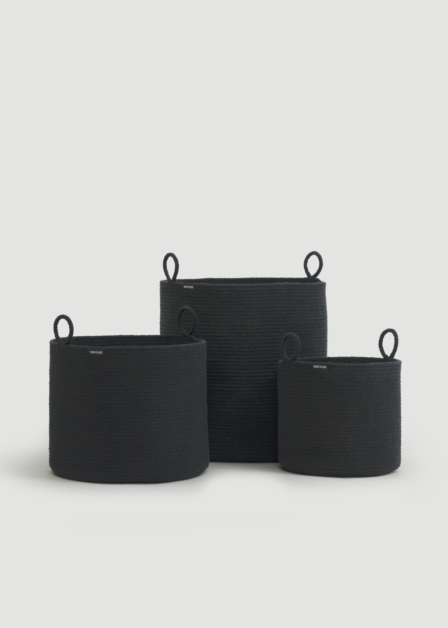 SUNNY HOME - Vente Paniers - Panier en corde de coton avec poignées – Loops S13