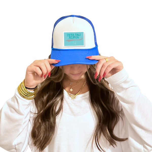 Sarahndipity Shop - Wholesale Trucker Hat - Women's - Sorority Trucker Hat w/ Patch - Collegiate Design5