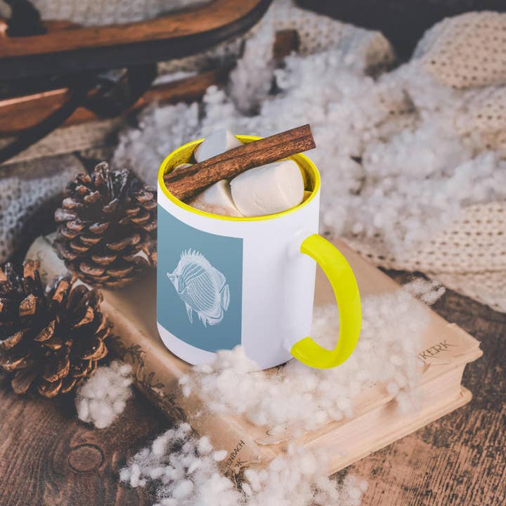 3dRose - Wholesale Coffee Mug - 3dRose, Blue Butterflyfish Tropical Fish print Exotic modern sea ocean marine, Mug5