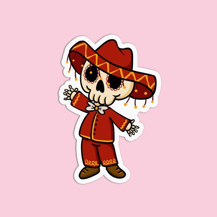 Girls Printing House - Wholesale Sticker - Day of the Dead Mexican Skull 2 Vinyl Waterproof Stickers1