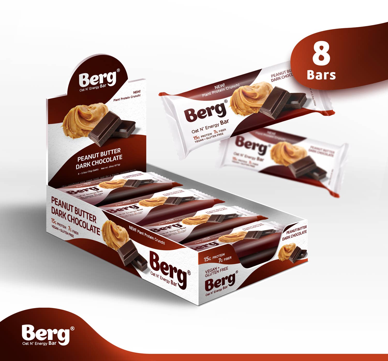 Berg Bites - Vendita all'ingrosso Barrette - Barretta energetica al burro di arachidi e cioccolato fondente da 71 g3