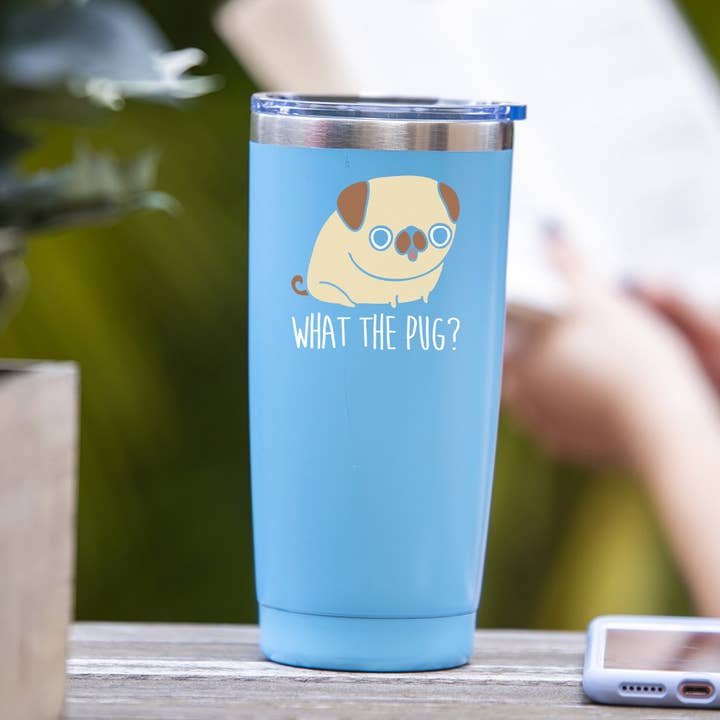 Soulful Wear - Wholesale Insulated Mug/Tumbler - What The Pug? - Tumbler11