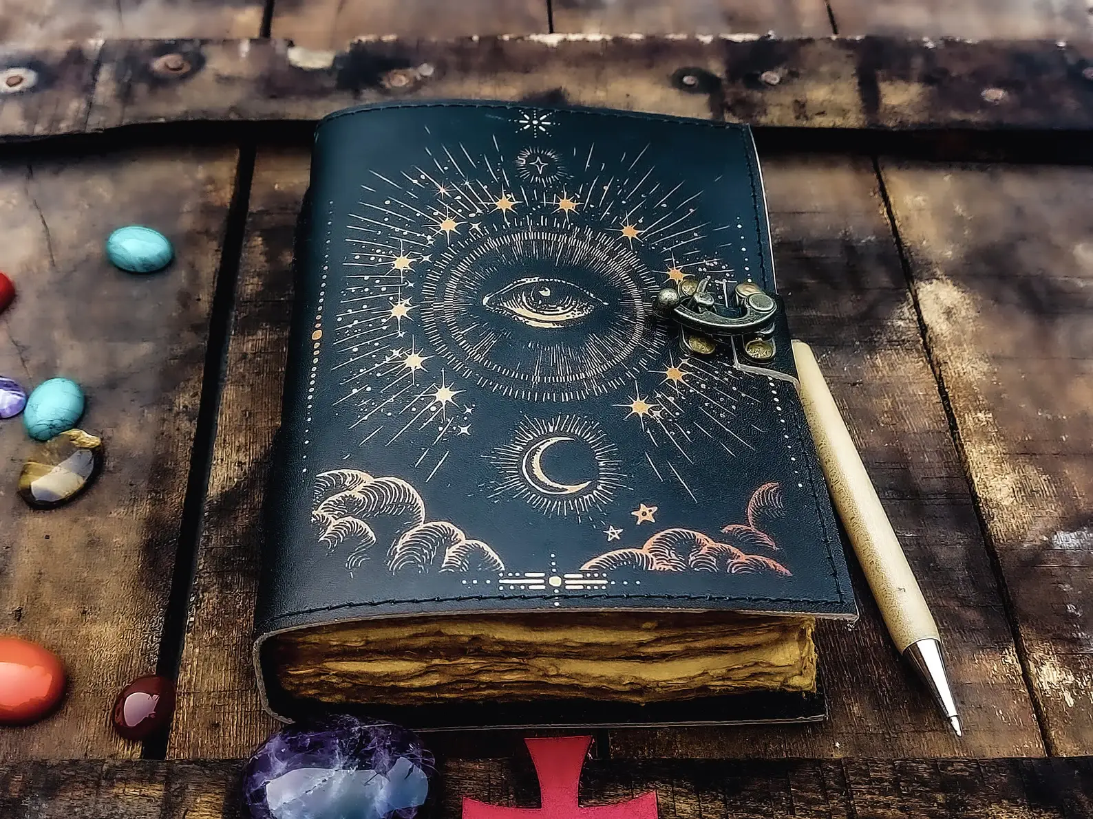 MNM HANDICRAFTS – wholesale Journal/diary – Book of Spells Grimoire Celestial Evil Eyes Journal Notebook4
