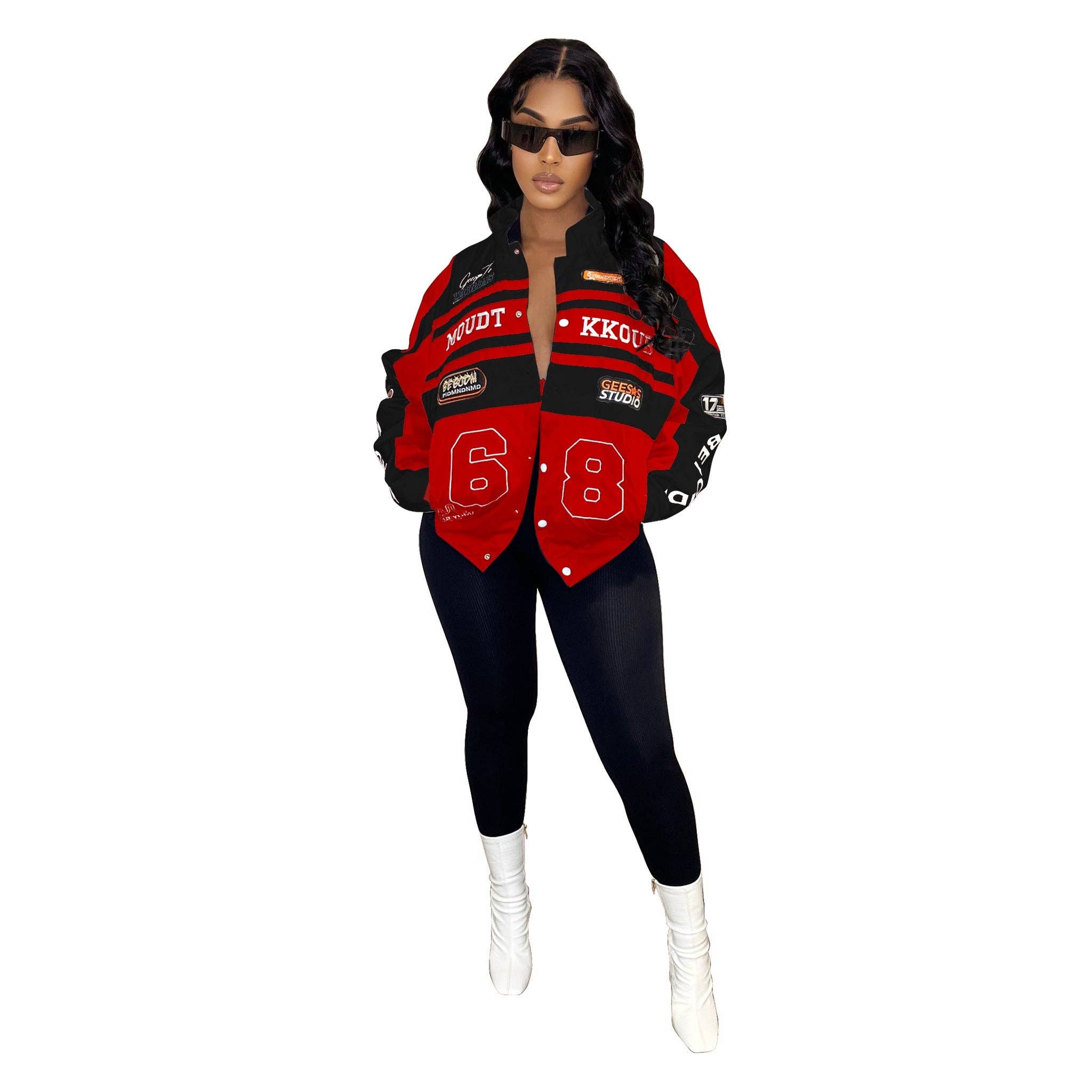 MB Fashion Wholesale - Wholesale Varsity/Baseball Jacket - Women's - MB FASHION THIN MOTO 2 IN 1 JACKET AND SKIRT 8427LY7