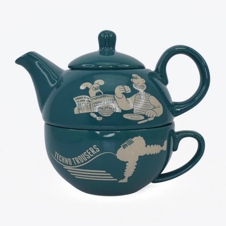 Half Moon Bay By Design - Wholesale Tea Pot - Ceramic Tea for One Wallace & Gromit Tea Pot Wrong Trousers