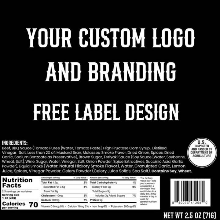 Private Label Exotic Jerky Low MOQ, Free Label Design! for wholesale by Boston Brisket Works