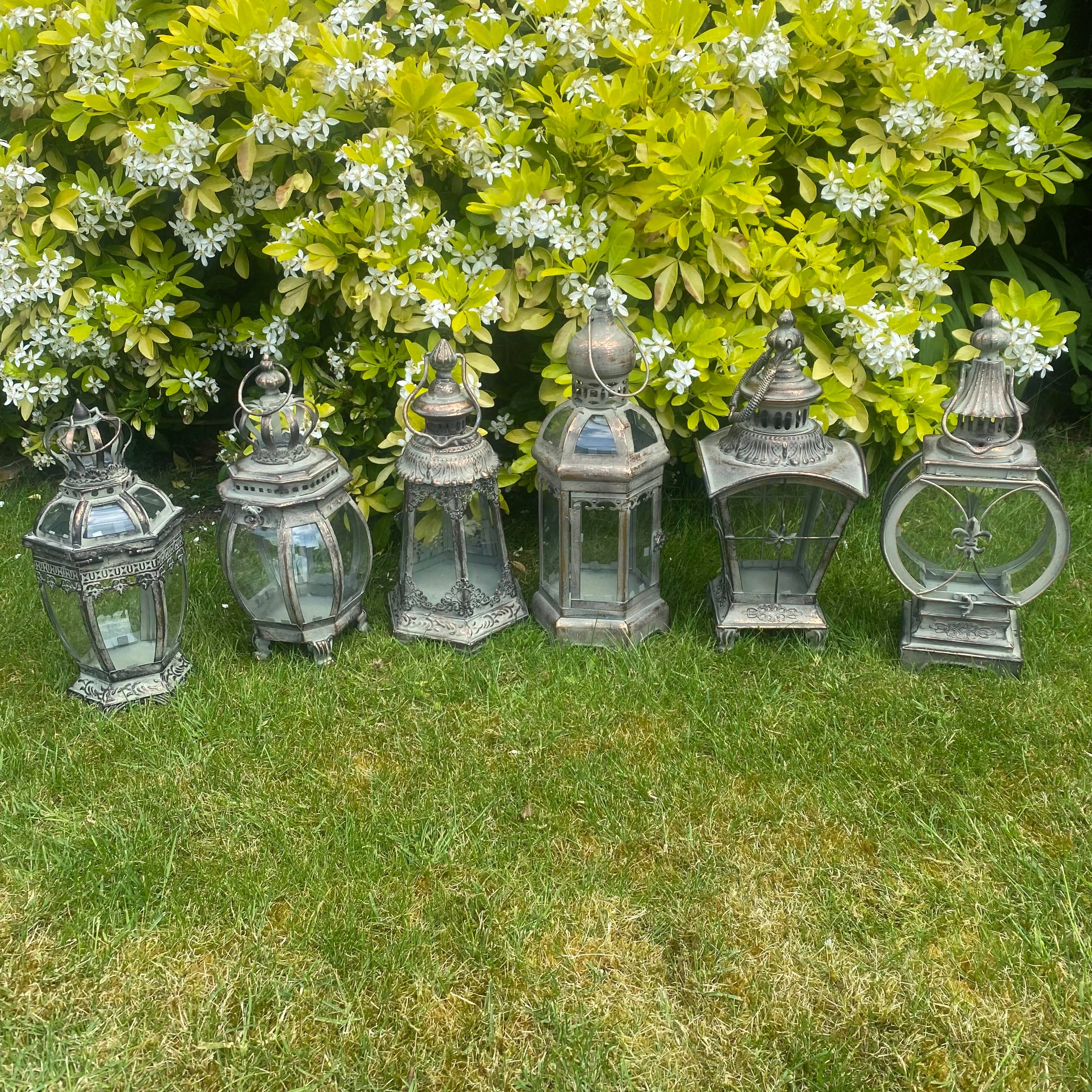 Minster Stylish Living Ltd – wholesale Lantern – 40Cm Bronzed 6 Asst Metal Garden Lanterns0