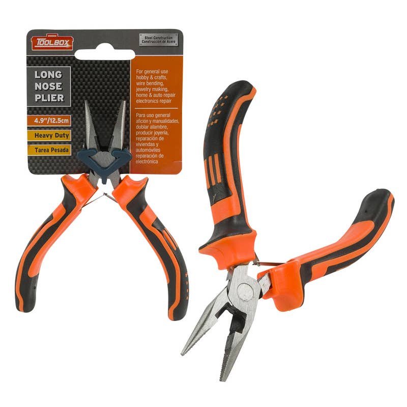 Deluxe Import Trading - Wholesale Tool Set - Long Nose Pliers- 4.9''- Orange0