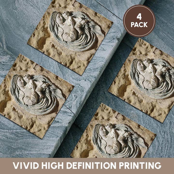 3dRose - Wholesale Coffee Mug - 3dRose, Valletta, Malta. Walled city, Mother and a child fresco on limestone., Coaster5