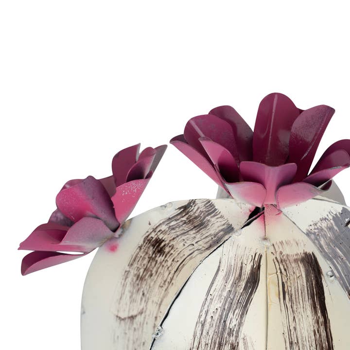 My Amigos Imports - Venta al por mayor Adornos/decoración de exteriores - Decoración Yuma Metal con diseño de cactus para jardín y desierto, tres tamaños, en blanco