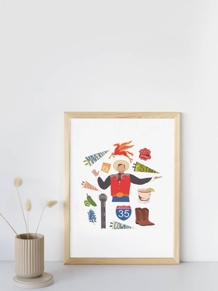 Dallas Print for wholesale by Teddy Rae Prints