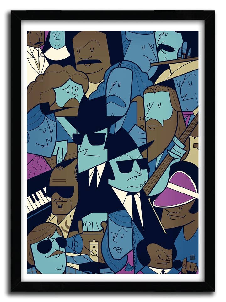 BLUES BROTHERS poster by Ale Giorgini for wholesale by K.Olin Tribu