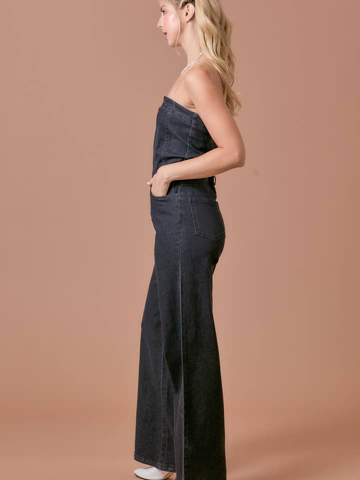 Denim Jumpsuit for wholesale by BABY PINK