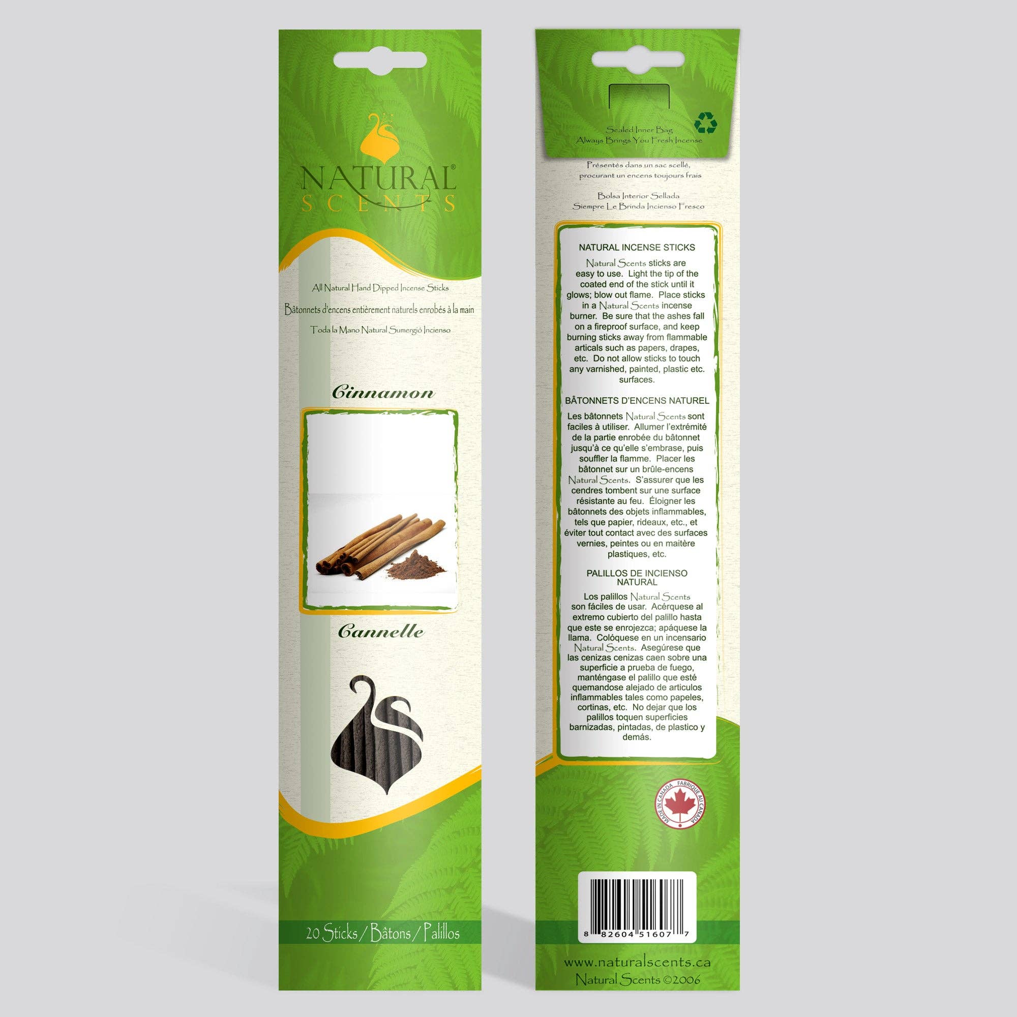 NATURAL SCENTS - Wholesale Incense - Natural Scents Cinnamon Incense Sticks0