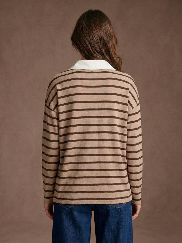 Pépouz' Paris – wholesale Pikétröja – Dam – Randig T-shirt med skjortkrage PP251511