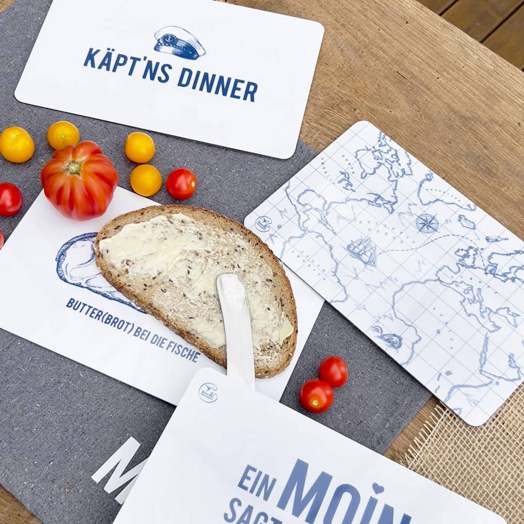 Bow & Hummingbird - Wholesale Placemat - Maritime breakfast board - Butter (bread) with the fish4
