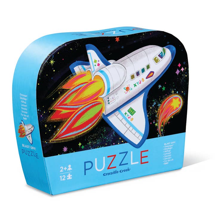 Crocodile Creek 12 piece Mini Puzzle Blast Off 2 years + for wholesale by Hippychick