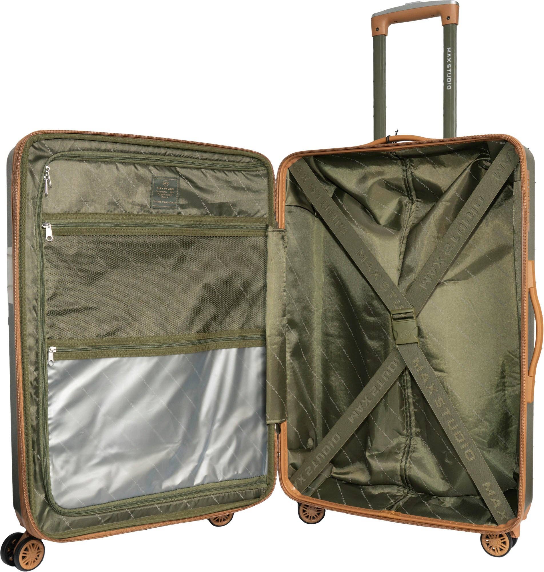  OLIVE Max Studio ABS 3-Piece Hard Sided The Lisbon Luggage Set for wholesale on Faire8