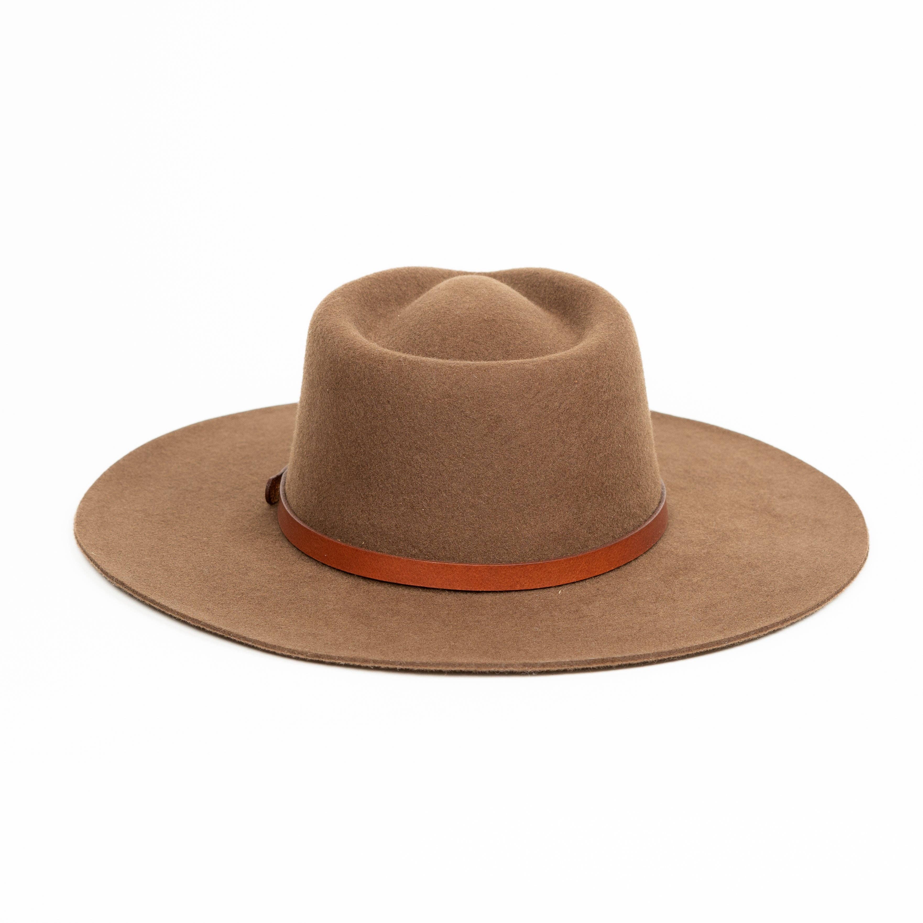 Minga - Wholesale Fedora - Women's - La Vida Wool Rancher Hat - Oak3