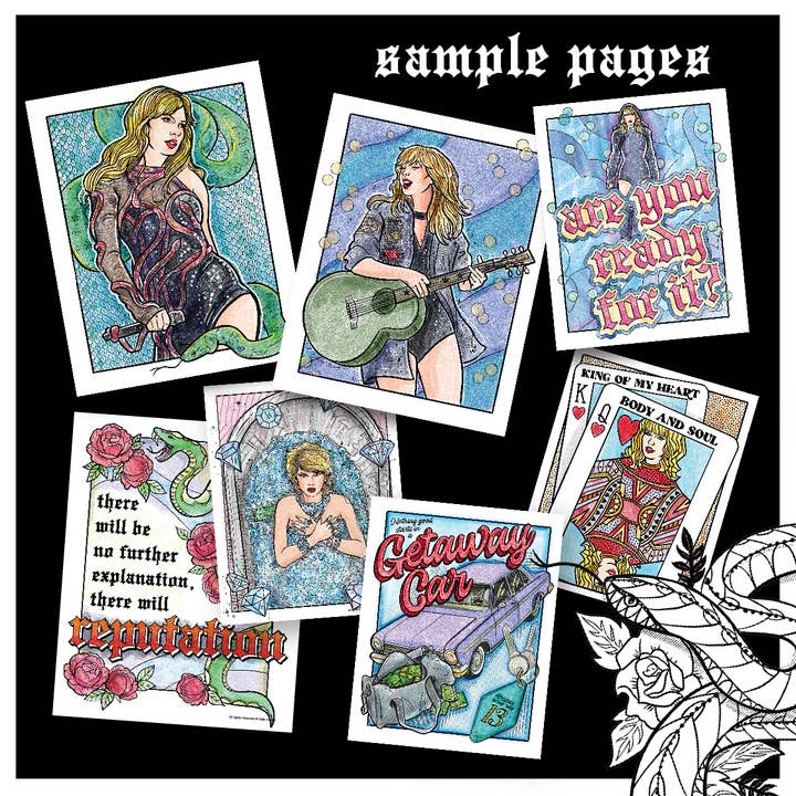 Hello Harlot - Wholesale Coloring Book - Adult - Taylor Swift Reputation Coloring Book