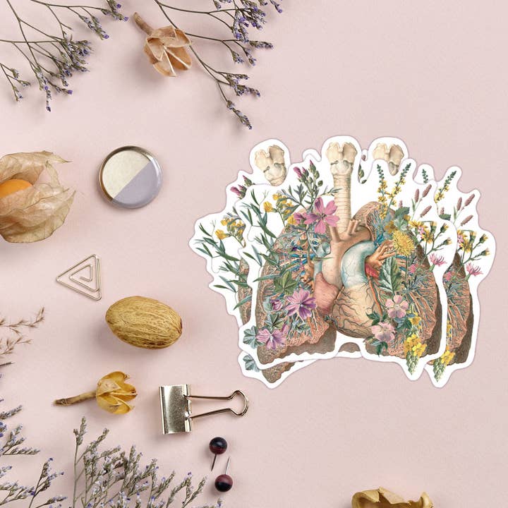 Stickers poumons fleurs sauvages pour la vente par PRRINT!