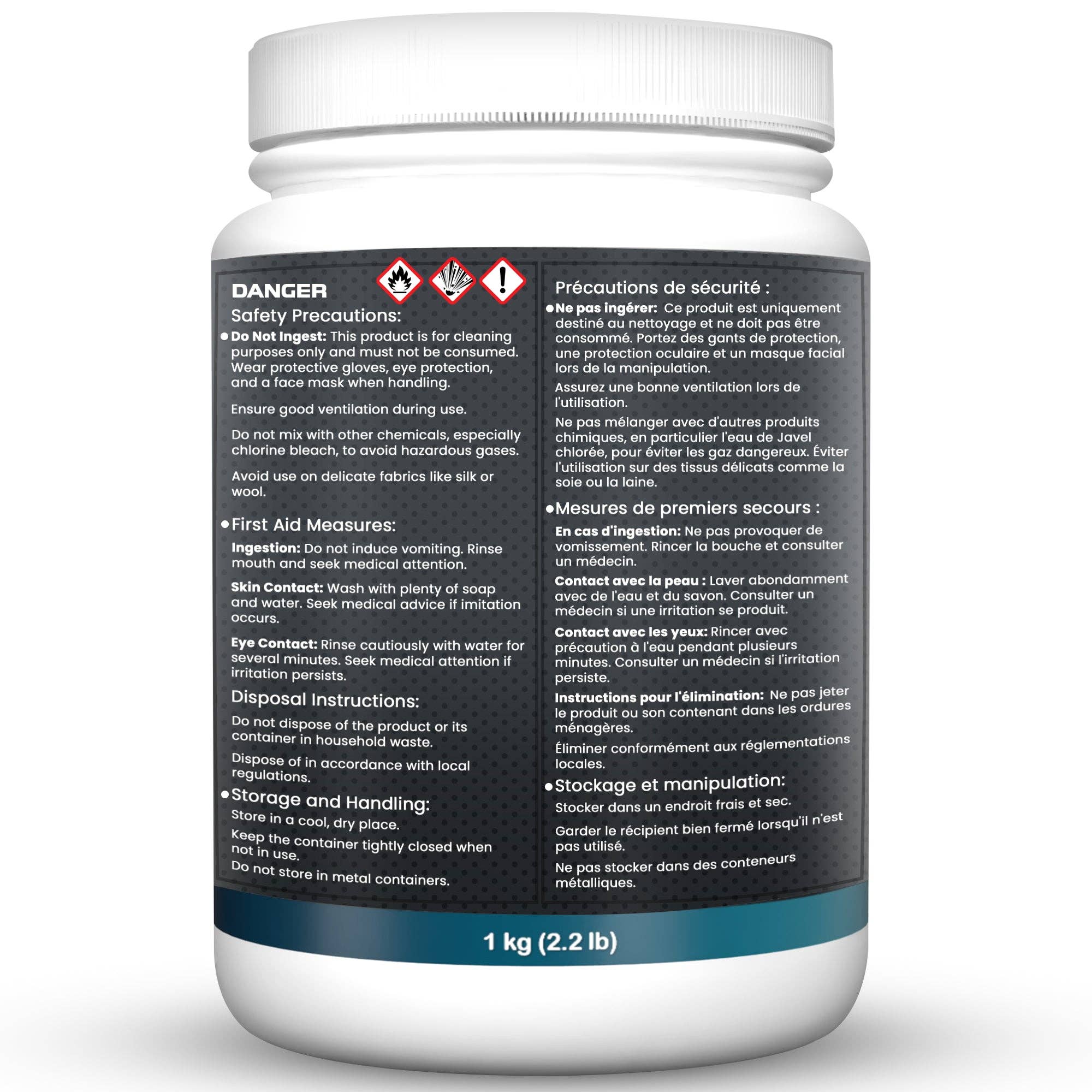 atomsbio - Vente Lessives en poudre/dosettes - Percarbonate de sodium | Couleur sûre | Qualité industrielle 99,9 % | Eau de Javel à l'oxygène | Détachant pour le linge | Désodorisant pour le linge | 1 kg1