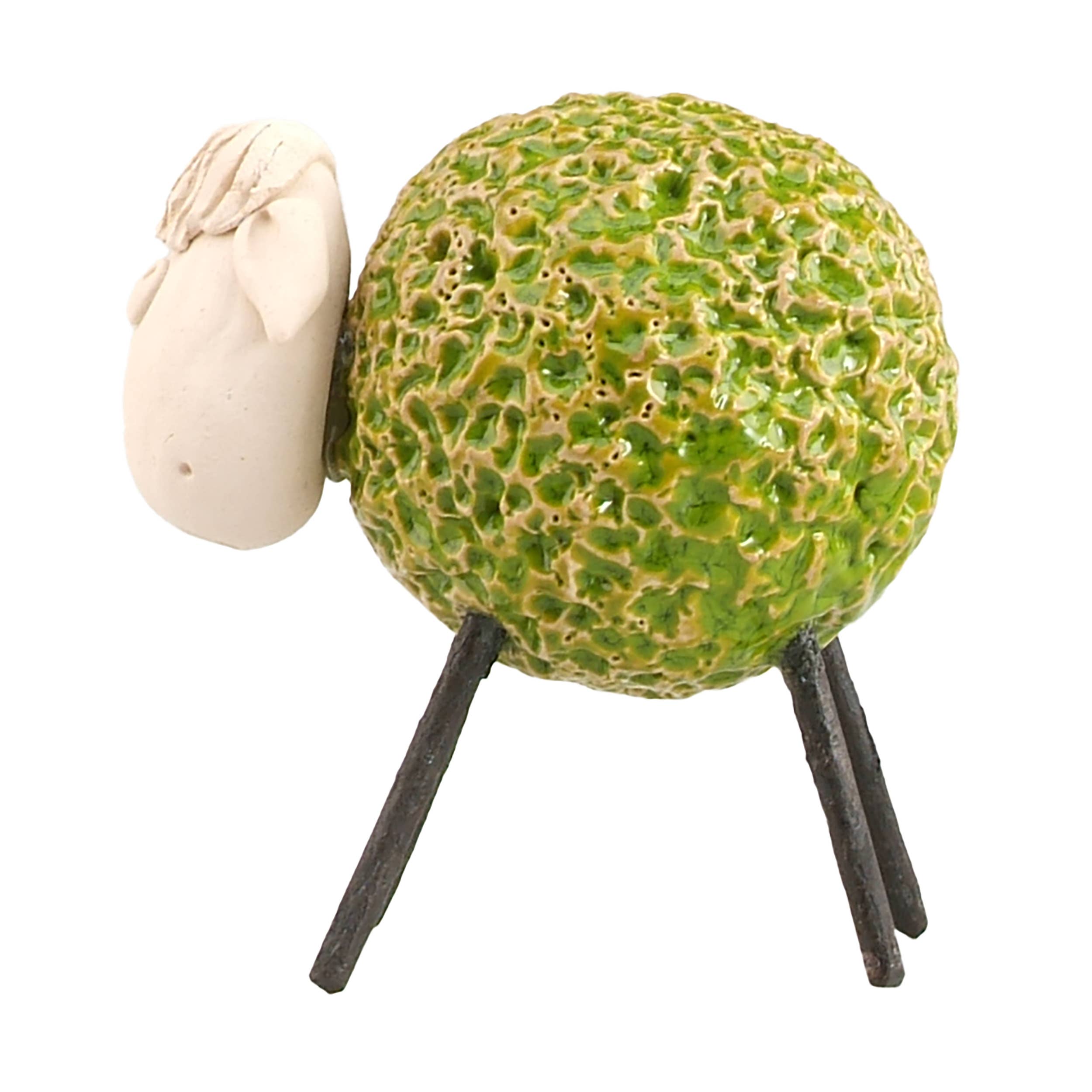 Enigma Supplies - Vendita all'ingrosso Statuette decorative - Pecora lanosa con gambe in ferro, statuetta in ceramica, vari colori11