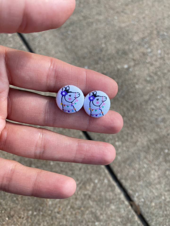 Llama Stud Earrings Gift for wholesale by Made Brite Creations
