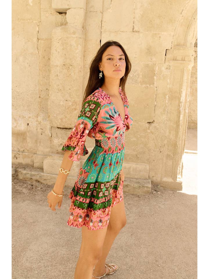 Piti Cuiti - Wholesale Dress - Women's - GOA PINK SHORT DRESS