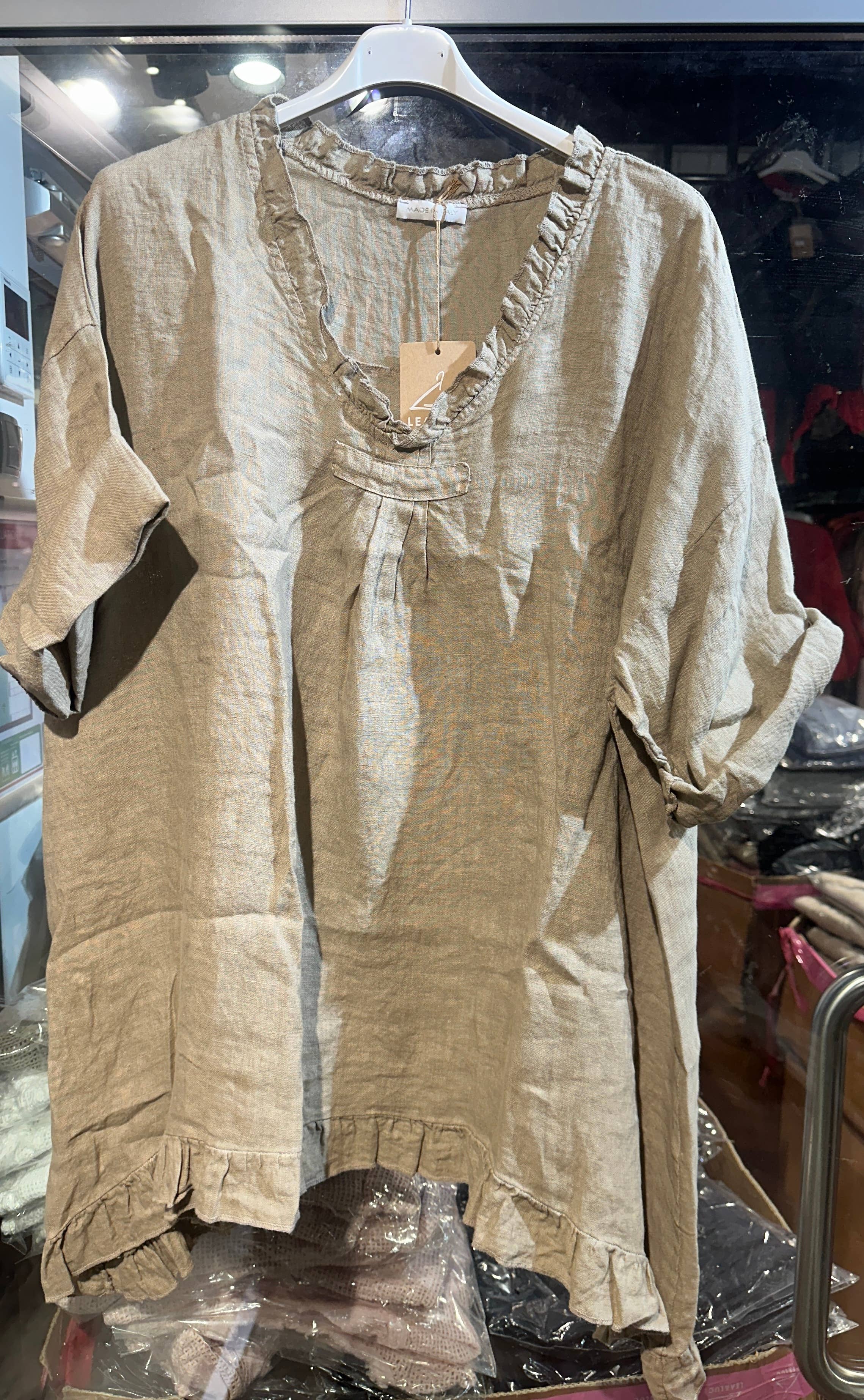 Lea & Luc - Grandes Tailles – Túnica - Mulher por atacado – Túnica de linho plus size com caimento solto5