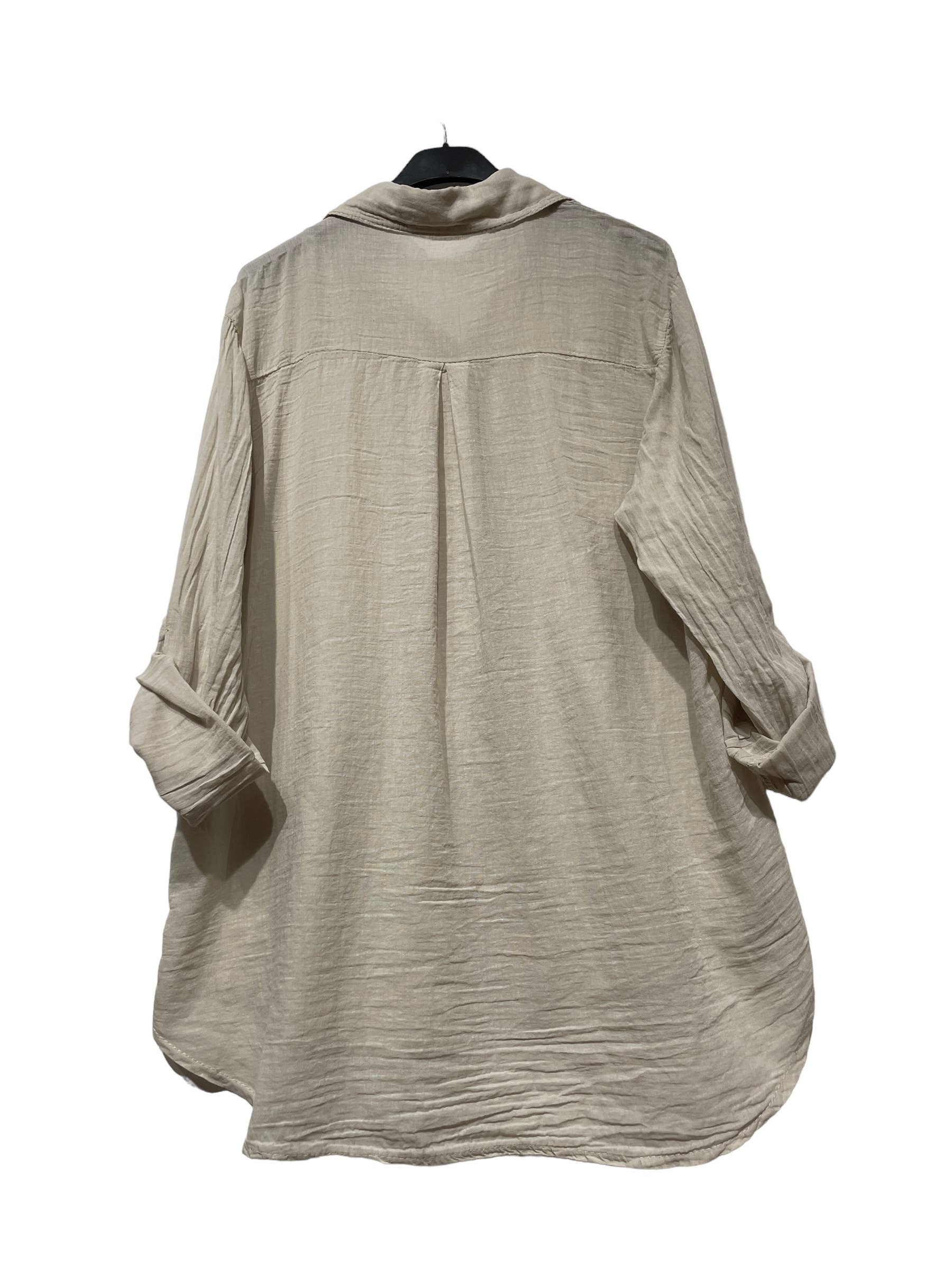 LINEN & COTTON HOUSE – wholesale Tröja med knappar – Dam – BUNDEN BOMULLSSKJORTA 42602 36