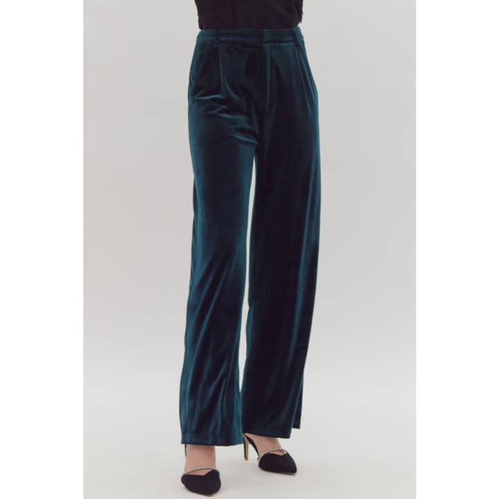 STYLE USA - Wholesale Pants - Women's - Velvet high waist wide leg pants15