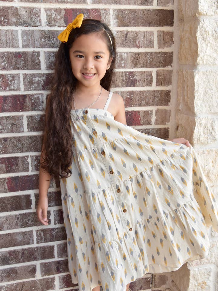 Acorn Print Maxi Dress for wholesale by Yo Baby