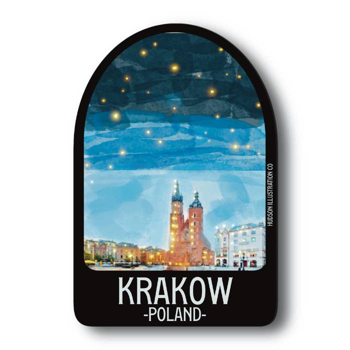 Krakow Poland Sticker/Magnet/Print/Postcard for wholesale by About Town Co