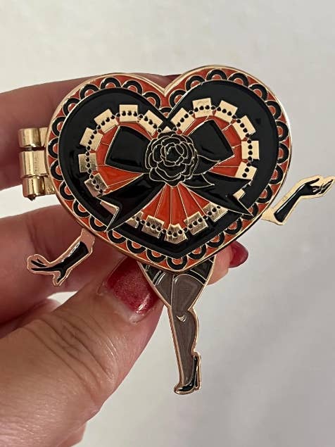 Eye Candy, large soft enamel pin that opens for wholesale by Kitschy Delish