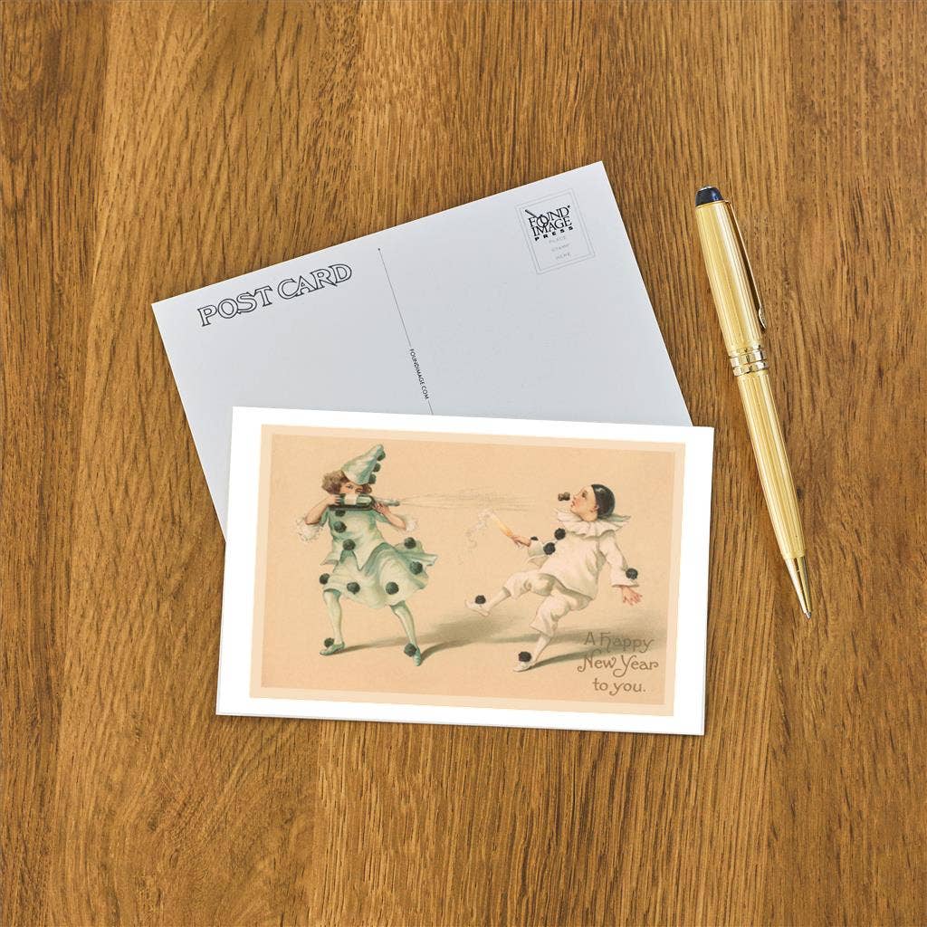 Found Image Press - Wholesale Postcard - Postcard HN-115 Pierrette Shooting Cork at Pierrot1