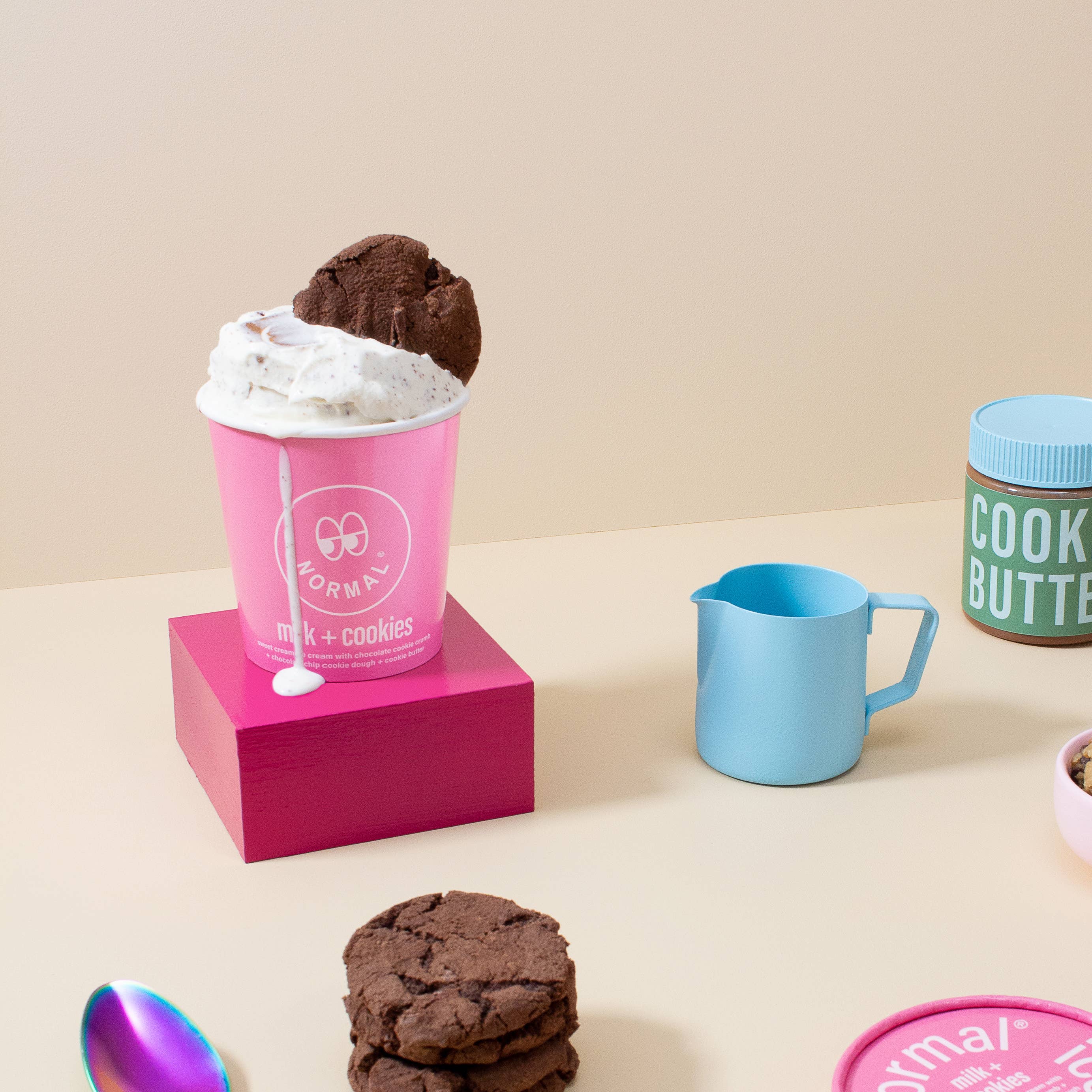 normal® ice cream - Vente Glaces/sorbets - glace composée de lait + cookies1