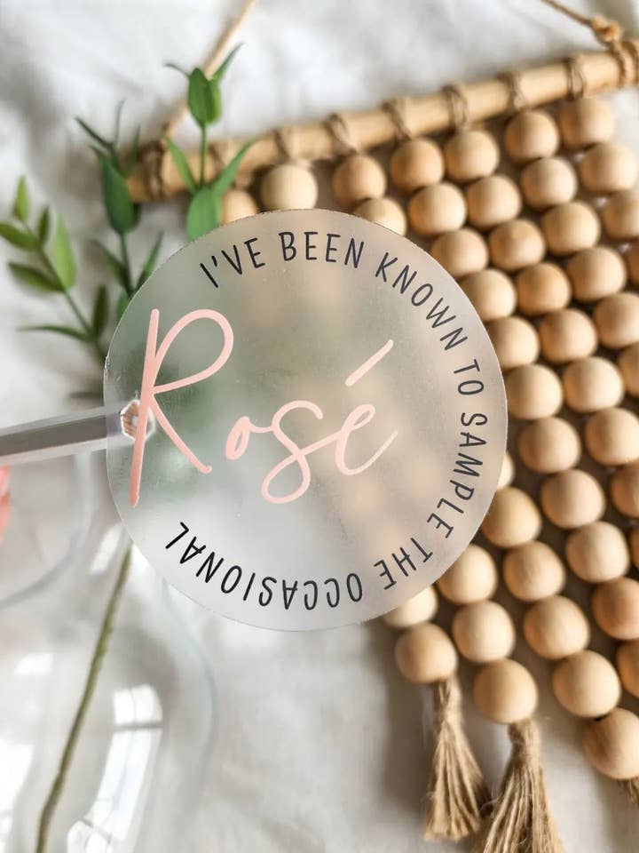 rosé sticker for wholesale by Vienna Design LLC